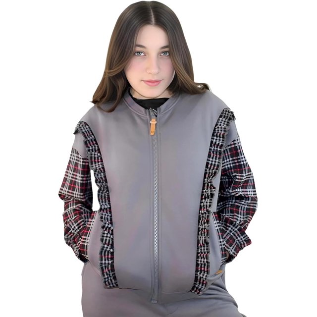 SANAE DESIGN Adaptive Clothing Sweatshirt with Slash Pockets and Magnetic Zipper Closure