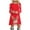 Red, variant on Womens Christmas Dress Christmas Party Dresses Christmas Womens Long Sleeve Crew Neck Deer Printed Soft Dress Fashion Party Swing Dress
