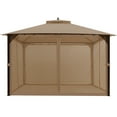 thumbnail image 4 of Topbuy 12'x 10'Octagonal Tent Outdoor Gazebo Canopy Shelter with Mosquito Netting Brown, 4 of 5
