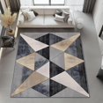 thumbnail image 4 of Area Rugs 3 X 5 ft Rug for Living Room Soft Non Slip Rug Low Pile Geometric Triangular Pattern Fashionable Style Printed Area Rugs Bedroom Farmhouse Dining Room, Home Decor Indoor Gray Beige, 4 of 7