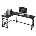 thumbnail image 4 of VECELO L-Shaped Computer Desk, Corner Writing Table Workstation for Home Office, Black, 4 of 8