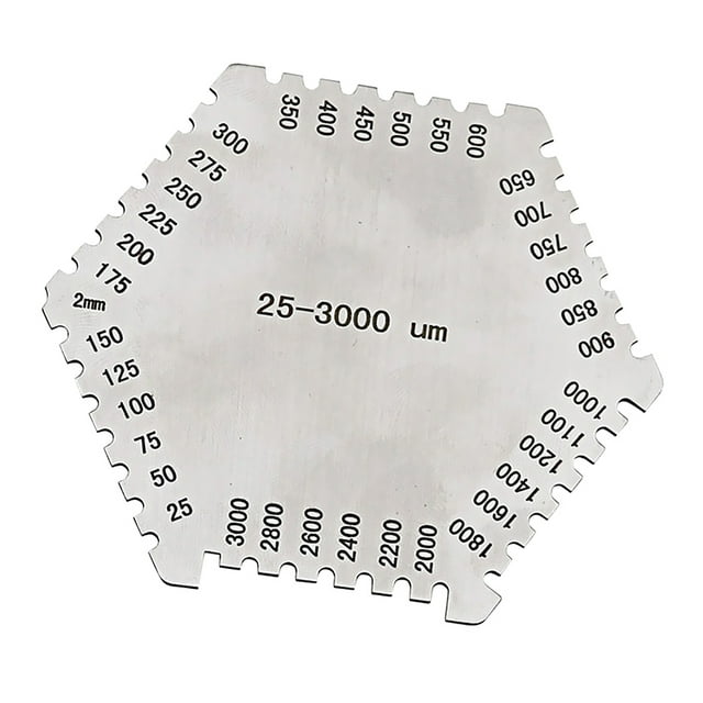 Peine De Película Húmeda Hexagonal De Alta Precisión (25 Um) - Medidor De Espesor De Pintura - Acero Inoxidable, Servicio Macarena Peine de película húmeda de precisión
