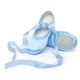 thumbnail image 4 of Cethrio Girls Dance Shoes, Soft Sole Gymnastics Performance Indoor Ballet Shoes Flats Light Blue Size 11.5, 4 of 4