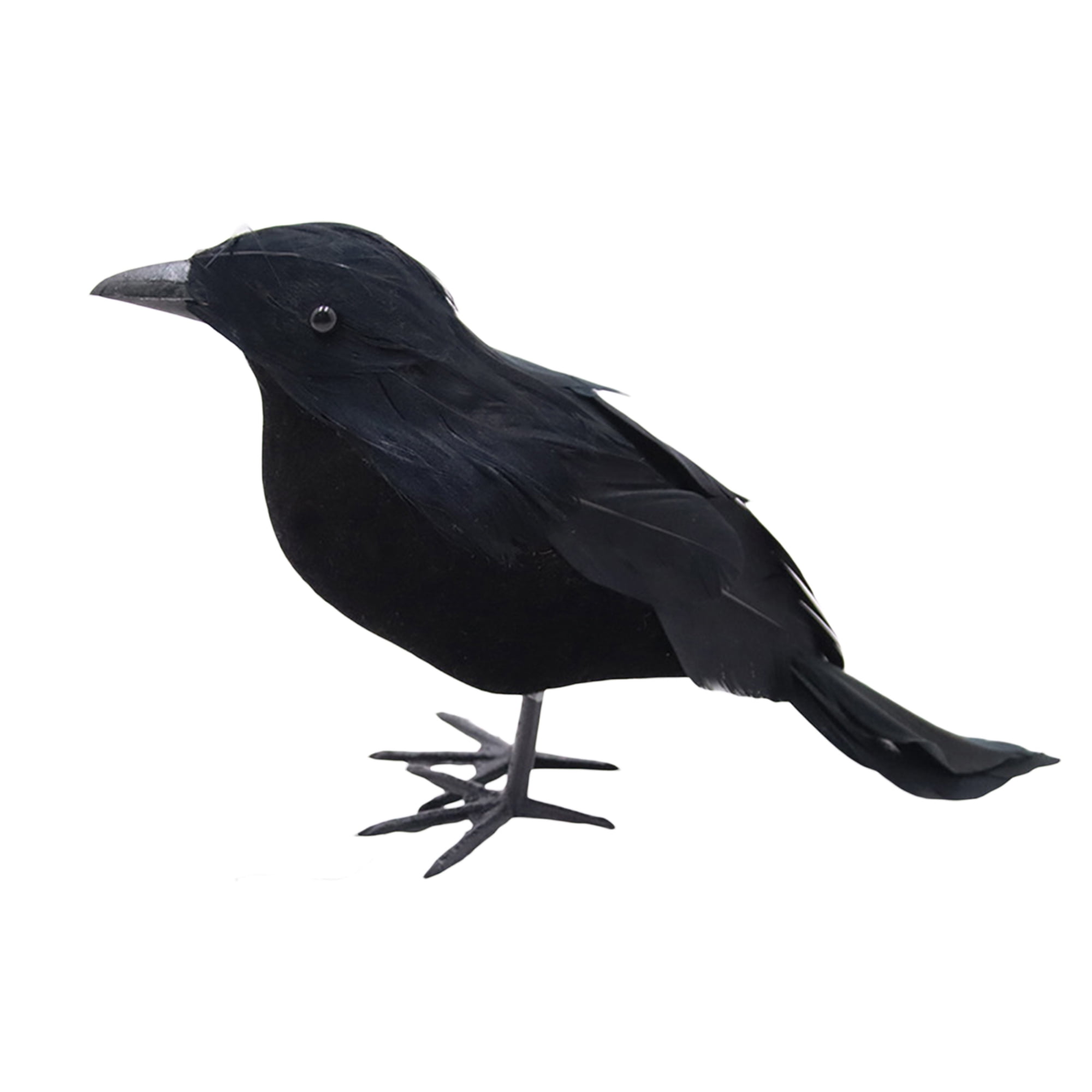 Sunisery Halloween Crow Decorations, Handmade Realistic Black Feather