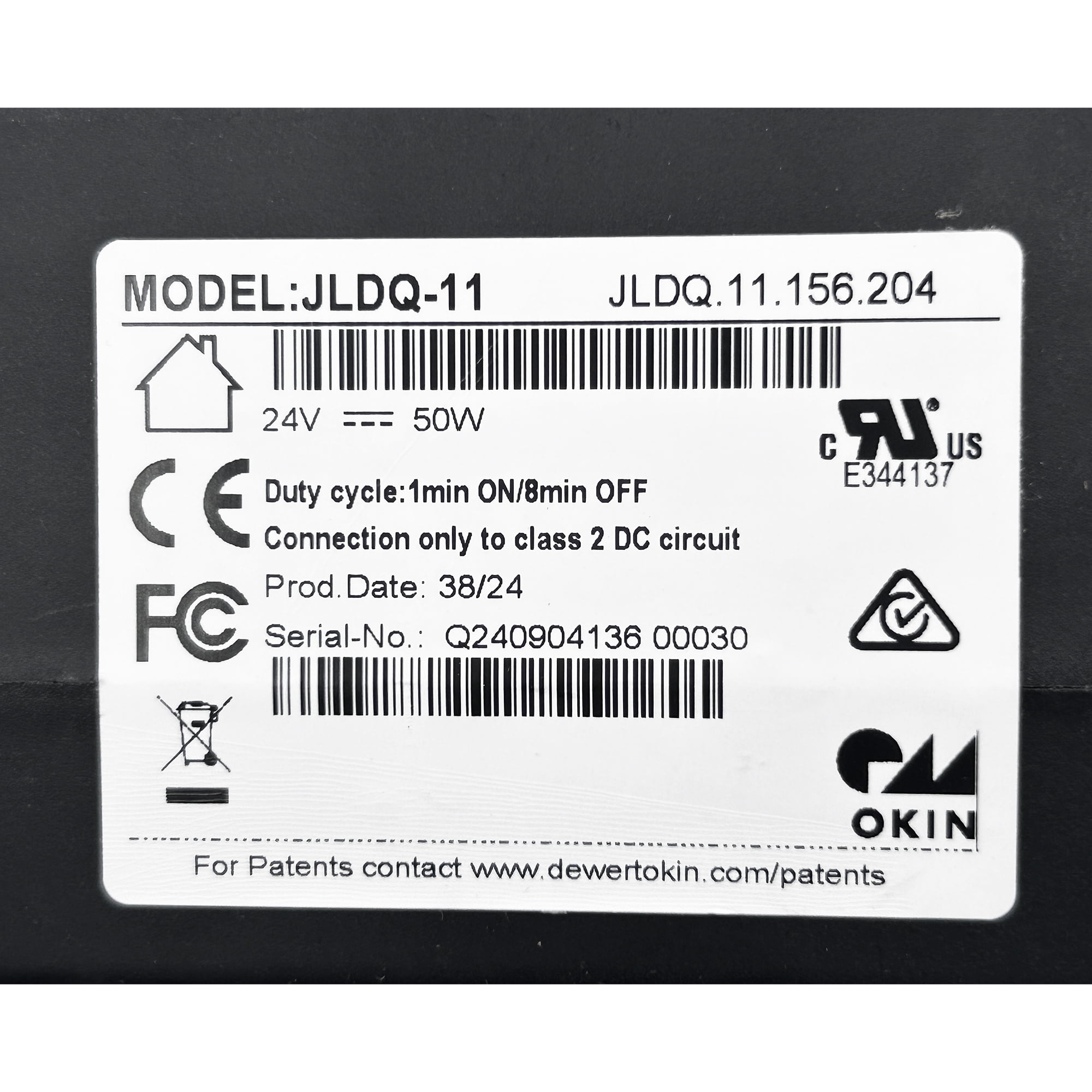 Okin Motor Model JLDQ.11.156.204 Actuator Replacement for Power Recliner Lift Chairs