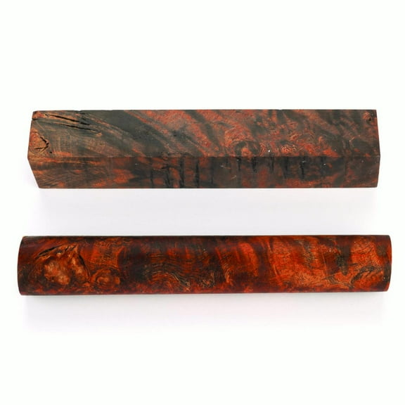 Woodcraft Maple Burl Dyed Pen Blank Orange/Black 1-Piece