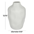 thumbnail image 4 of CosmoLiving by Cosmopolitan 14" Abstract Faceted White Ceramic Vase, 4 of 12