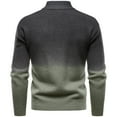 thumbnail image 5 of ZCFZJW Men's Cardigan Sweater Full Zip up Tie Dye Gradient Color Print Long Sleeve Basic Cable Knitted V-Neck Button Sweater Tops Fashion Ombre Jackets Army Green XL, 5 of 6