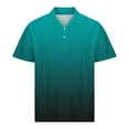 thumbnail image 4 of Dolkfu Short Sleeve Shirts Mens Po-lo Bussiness Gradient Color Golf Shirts Fashion Tops for Men Trendy,L, 4 of 6