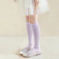 thumbnail image 5 of LckLvx Girls Knee High Socks Breathable Knit Calf Socks with Bow Kids School Uniform Wear, 5 of 6