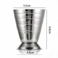 thumbnail image 7 of LNKOO Measuring Cup Cocktail Jigger Stainless Steel Graduated Cup for Liquid or Dry Mini Espresso Shot Glass Up to 2.5oz, 5Tbsp, 75ml, Silver, 7 of 7