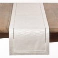 thumbnail image 4 of Fennco Styles Linette Shimmering Hemstitched Table Runner, 4 of 10