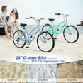 Colorful 26Inch Beach Cruiser Bike with 7Speed for Adventurous Rides