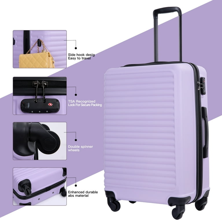 LARVENDER Luggage Sets 5 Piece, Expandable Luggage Set Clearance for Women,  Suitcases with Wheels, Hardside Hard Shell Travel Luggage with TSA Lock