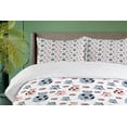 thumbnail image 4 of Ambesonne Farm Animal Duvet Cover Sets, Cartoon Pigs Art, 2-King, Blue Grey Blush, 4 of 7