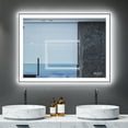 thumbnail image 2 of Dyconn Faucet Black Frame Wall Mounted LED Bathroom Vanity Mirror(48"W X 36"H ), 2 of 2