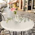 thumbnail image 6 of Eucalyptus Leaves Round Tablecloth for 36-44 Inch Tables, Fitted Table Cover with Elastic Edge, Green Summer Botanical Rustic Waterproof Outdoor Table Cloth Protector for Patio Garden Dinner Picnic, 6 of 9