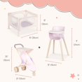 thumbnail image 4 of Muñeca LullaBaby realista de 35 cm con parque infantil, trona y cochecito, 4 of 9
