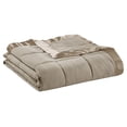 thumbnail image 1 of Couverture en Microfibre Polyester Madison Park 3M Scotchgard en Brun, 1 of 9