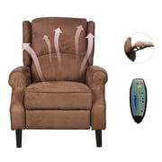 （30.7"Wx32.7Dx39.8"H) Faux Suede Vibrating Massage Chair w 2 Vibrating Nodes
