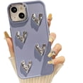 thumbnail image 6 of for iPhone Case,Cute ElectroPlated Love Heart Solid Color Silicone Camera Lens Protection Soft Shockproof Phone Case (Black,iPhone 12 Pro Max), 6 of 6