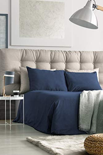 Hotel Sheets Direct Bamboo 4 Piece Bed Sheet Set – Cooling, Twin Navy Blue
