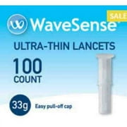 WaveSense iTest Ultra-thin Lancet 33G, Sterile - Box of 100