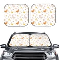thumbnail image 2 of Goofa Funny Chicken Pattern 2 Piece Car Windshield Sun Shade Foldable | Front Windshield Shade for Sun, Heat and UV Rays | Sunshade for Car Front Window-, 2 of 7