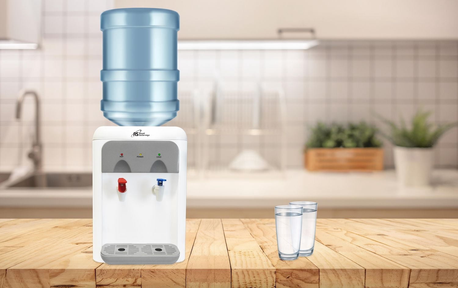 Royal Sovereign Countertop Water Dispenser; dispenses hot or cold water
