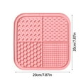 thumbnail image 2 of Licking Mat for Dogs & Cats with Suction Cups, 1 Pack Dog Slow Feeder Lick Pat for Anxiety Relief, Dog Toys Feeding Mat for Butter Yogurt Peanut, Pets Bathing Grooming Training Mat(7.87Inch,Blue), 2 of 2