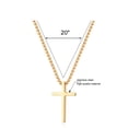 thumbnail image 2 of TURANDOSS Fathers Day Gifts Cross Necklace Silver/Black/Gold Cross Necklace Box Chain Stainless Steel Cross Necklace for Men, 2 of 7