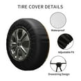 thumbnail image 4 of Kdxio Sparkling Orange and Black for Tire Cover Wheel Protectors Tyre Covers Weatherproof Wheel Covers Universal Fit for Trailer Rv SUV Truck Camper Travel Trailers 17 inch, 4 of 8