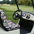 thumbnail image 3 of Yuyamidu American Flag Seat Cover for Golf Cart Back Rest Cover Full Set of 2 Golf Ball Club Car Backrest Button Seat Cushion Stylish Golf Cart Accessories, 3 of 7