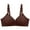 Coffee, variant on Bigersell Push up Bras for Women Full-Coverage Wireless Bra Ladies V-Neck Padded Bras No Underwire Women's Sports Bras Solid Color Comfort Soft No Wire Brassiere Everyday Wear Light Blue M