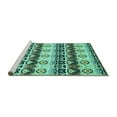 thumbnail image 2 of Ahgly Company Machine Washable Indoor Rectangle Abstract Turquoise Blue Modern Area Rugs, 2' x 3', 2 of 4