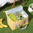 thumbnail image 4 of Insulated Picnic Basket Cooler with Aluminum Foil Lining, Foldable Camping Lunch Bag for Food and Drinks, Portable Thermal Carrier for Outdoor Picnics Beach BBQ and Family Outings, 4 of 6