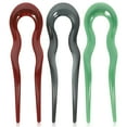 thumbnail image 1 of 3 Pcs Épingles Françaises Élégantes Fourchettes à Cheveux Décoratives en Forme de U pour Chignons, 1 of 7