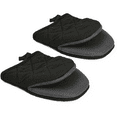 thumbnail image 1 of 1 par de manoplas cortas para horno, manoplas de silicona resistentes al calor para cocina, para 500 grados, superficies de agarre antideslizantes, 1 of 5