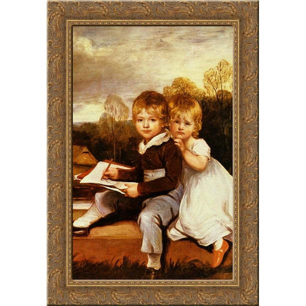 The Bowden Children 24x18 Gold Ornate Wood Framed Canvas Art By John Hoppner Walmart Com Walmart Com