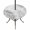 Slate Gray, Charcoal, Silver, White, variant on Round Outdoor Tablecloth with Umbrella Hole and Zipper, Tropical Palm Leaves Tablecloth with Elastic Waterproof, Summer Botanical Boho Watercolor Patio Table Covers for 31" - 35" Picnic Pool Tables