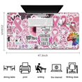 thumbnail image 5 of Long Mouse Pads for Desk,Pink Breast Cancer Desk Mats on Top Of Desks, Desk Mouse Pad Extra Large with 3mm Non-Slip Base and Stitched Edge for Gaming,Office,Work,Home 47.3x23.6in, 5 of 5