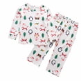 thumbnail image 3 of Conjunto de pijamas para niños 2022, Papá Noel, pingüino, árbol de Navidad, ropa de dormir para niños, 2 piezas, tops + pantalones, ropa de bebé, pijamas, 3 of 5