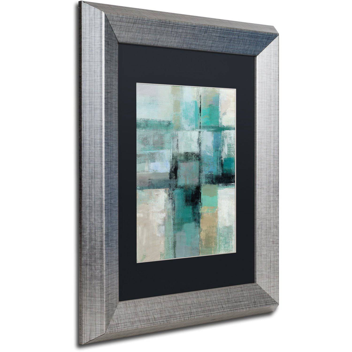 "Island Hues Crop I" Canvas Art by Silvia Vassileva Black Matte, Silver Frame