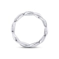 thumbnail image 4 of Diamond Princess 10kt White Gold Womens Round Diamond Fashion Braid Band Ring 1/10 Cttw, 4 of 4