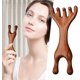 thumbnail image 2 of Peine de madera de sándalo con dientes anchos, antiestático, con forma de asta, para masaje del cuero cabelludo (hombres y mujeres)., 2 of 5