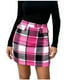 thumbnail image 3 of TaTaai Women Fashion High Waist Check Print Slim Pencil Skirt Button Decor Fake Pockets Zipper Closure Casual Comfortable Skirt for Daily Outfits Gift, 3 of 5