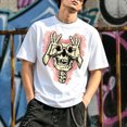 thumbnail image 2 of CONZONE Mens Halloween T-Shirts Skeleton Graphic Tees for Men Short Sleeve Crew Neck Casual Tops, 2 of 5