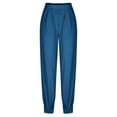 thumbnail image 3 of GigrtiJin 2025 Elastic High Waist Pants for Womens Casual Comfy Ankle Length Solid Color Loose Pants with Pockets, 3 of 5