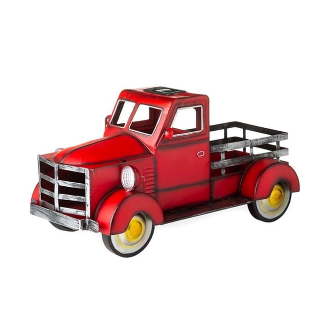 Del Jardín De La Camioneta Pickup Del Estilo Retro Con La Maceta Del Camión De Las Luces Del Coche Para El Patio Del Porche seitruly HA043507-06