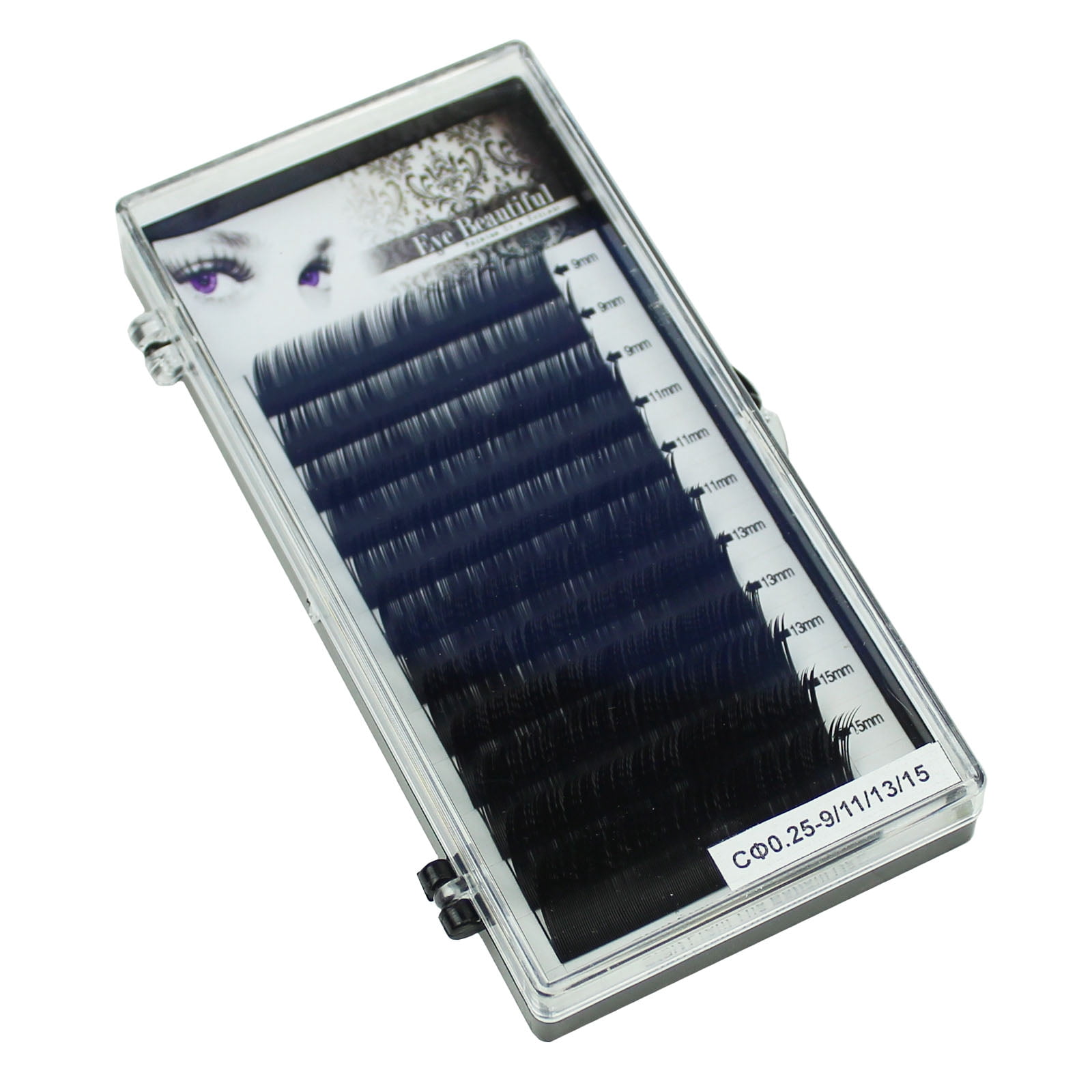 Xpress Premium Y Silk Lashes – C-Curl, 0,15 Mm Stärke, 10 Mm Länge, 16 Reihen, Für Wimpernverlängerung